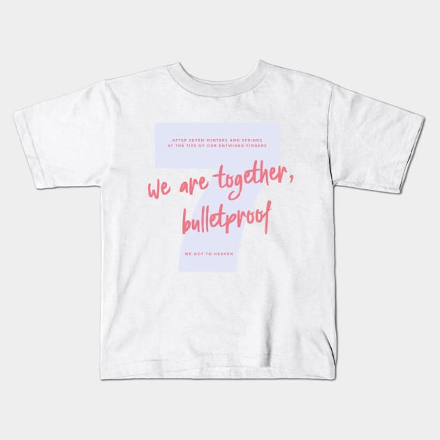 We Are Bulletproof Kids T-Shirt by goldiecloset